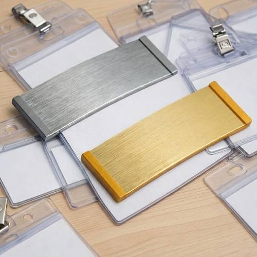 Aluminum Employee Name Badge with Magnet and Pin