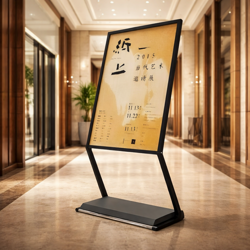ستاند للإعلانات - بقاعدة تثبيت مائية تصميم حرف Z 