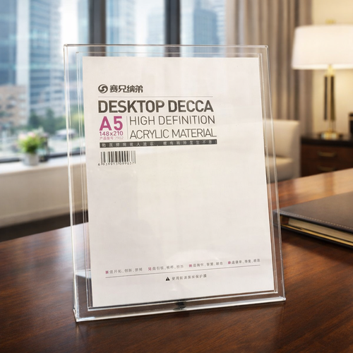 Crystal Clear Acrylic Display Holder with Gold Base