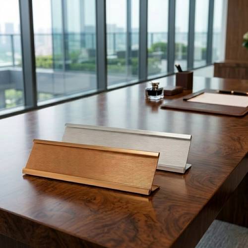 Executive Aluminum Desk Nameplate Holder