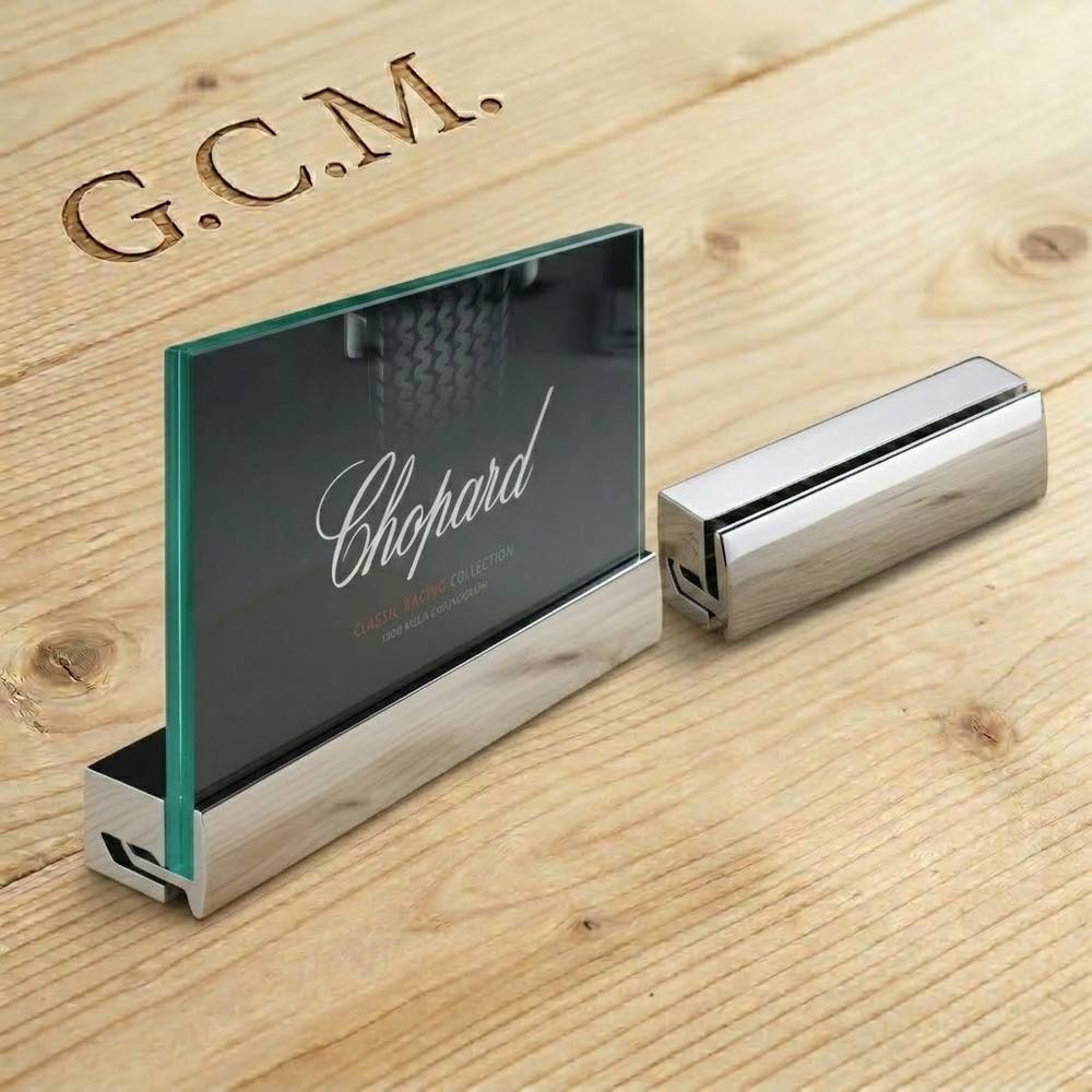 ARMS ウォールバッジ Aluminum Wayfinding Clamps & Acrylic Sign Edge Brackets