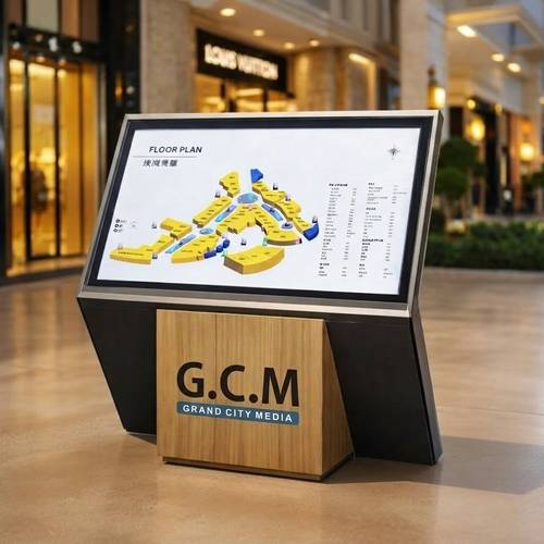 ستاند خرائط أرضي LED - زجاج مقوى