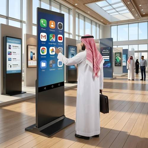 شاشة إعلانات ذكية 55 بوصة لمس أندرويد | عمودية بدقة 2K