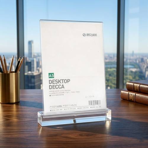 Luxury Acrylic Desktop Display Stand with Gold Support