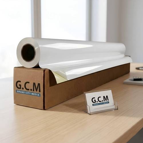 استيكر G.C.M فينيل لاصق للطباعة - سماكة 100 ميكرون - وزن 140 جرام