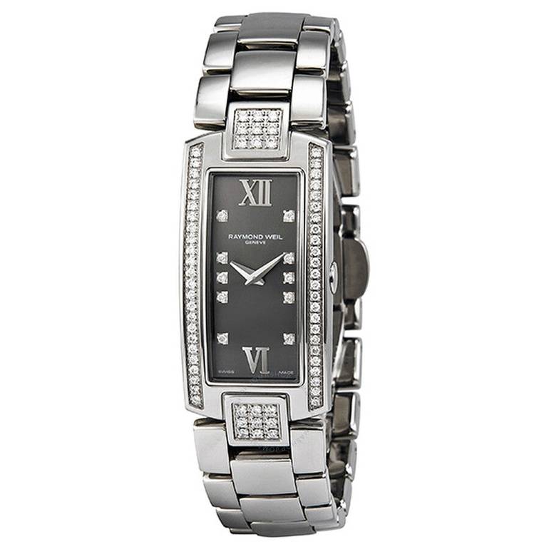 RAYMOND WEIL SHINE DIAMOND GREY DIAL STAINLESS STEEL LADIES WATCH - 1500-ST2-00785