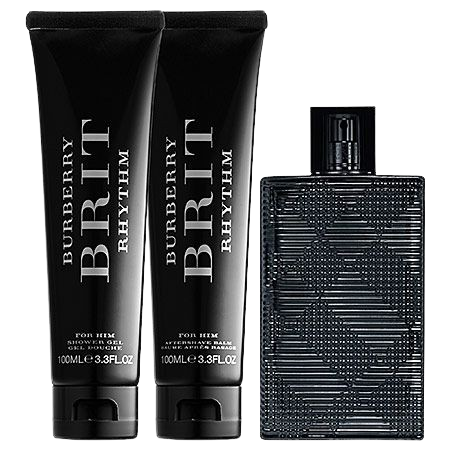 BURBERRY BRIT RHYTHEM (SET) 90ML EDT + 100ML AFTERSHAVE + 100ML SHOWER GEL