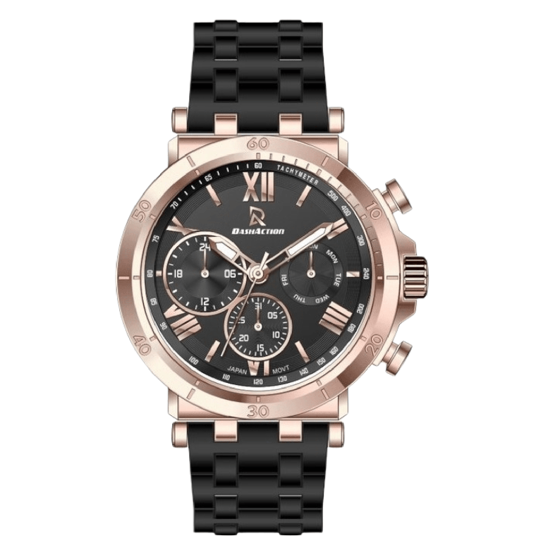 DASH ACTION WATCH FOR MENÂ€™S STAINLESS STEEL ANALOG WATCHÂ€“D1934-RB