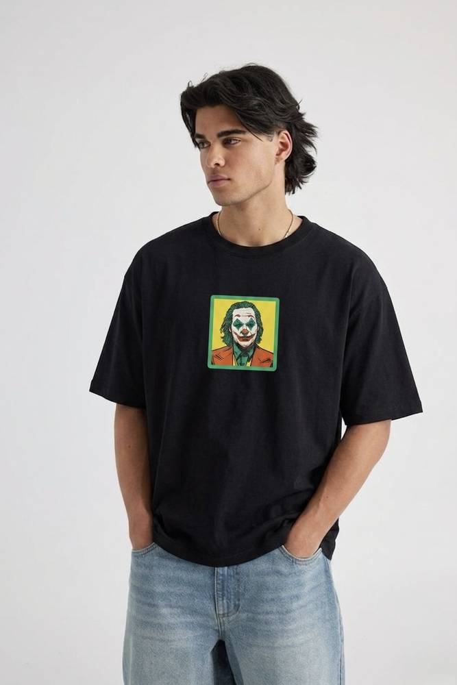 تيشيرت جوكر رجالي - Men's Joker Graphic Tee Oversized Fit