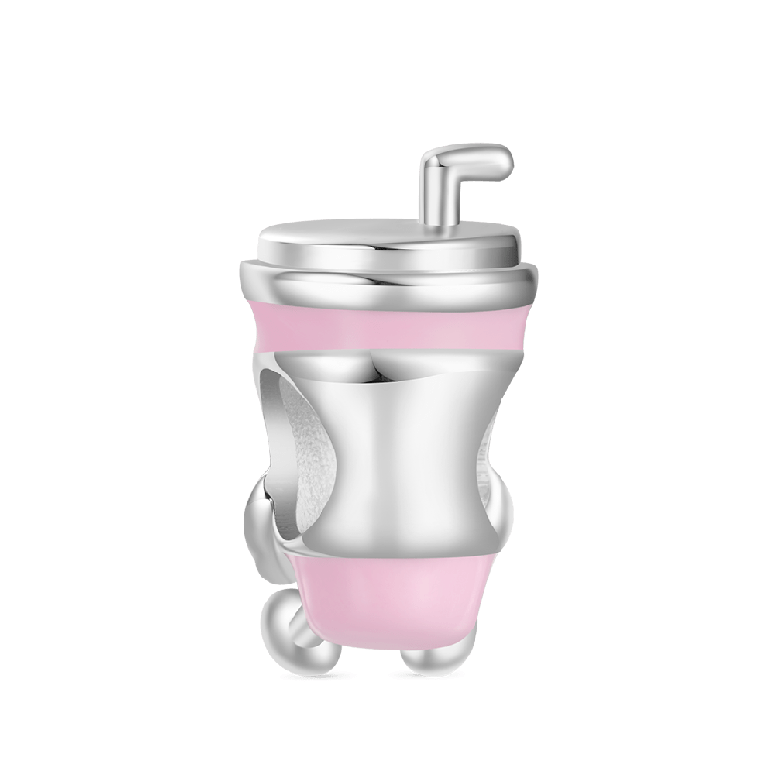 Gnoce Fun Coffee-To-Go Cup Pink Embraces Love Charm