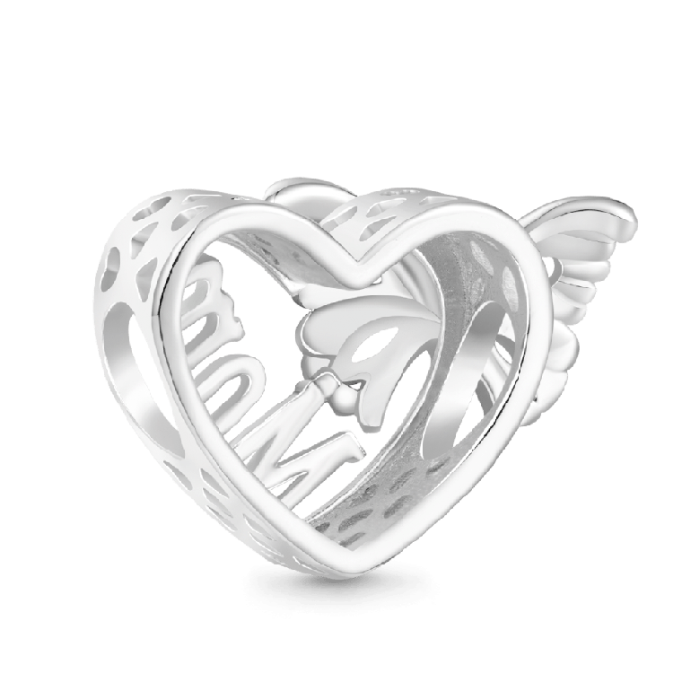 Gnoce Mother's Day Butterfly Heart Charm