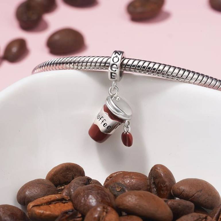 Gnoce Coffee Cup Pendant Dangle Charm