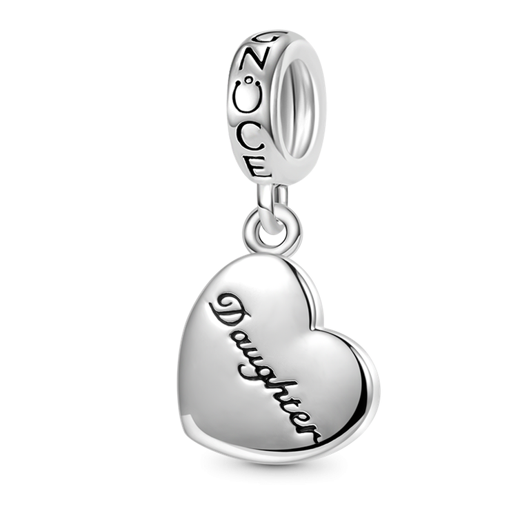 Gnoce Mother & Daughter Heart Pendant Dangle Charm