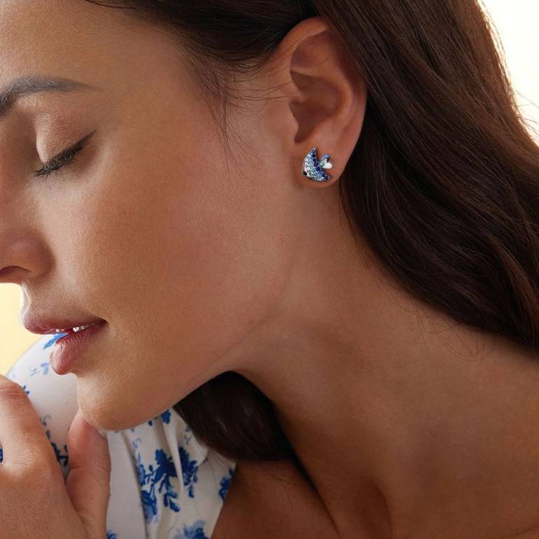 Gnoce Shinning Fish stud Earrings