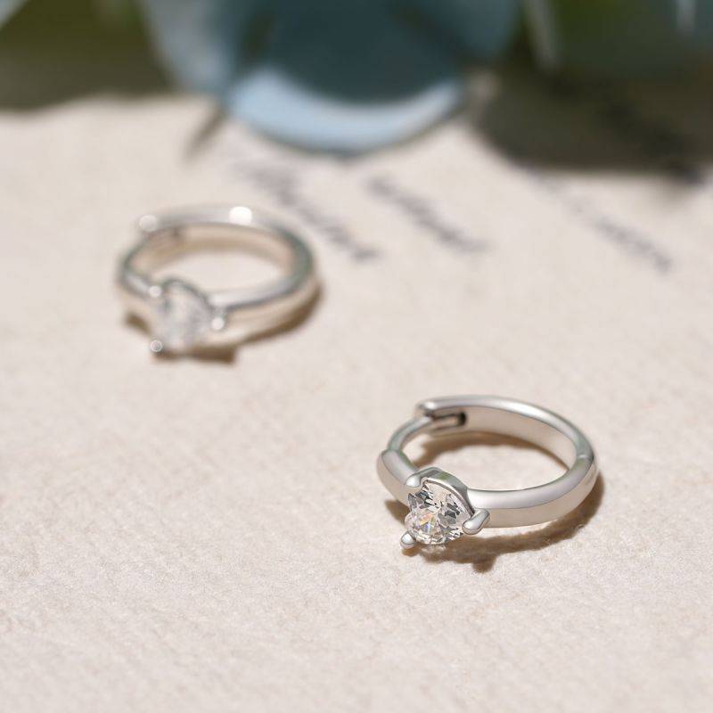 Gnoce Birthstone Heart Hoop Earrings