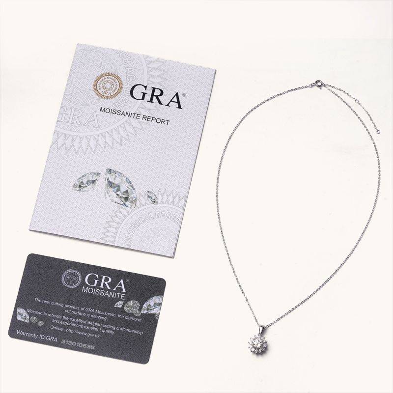Gnoce Timeless 925S & VVS Moissanite Sunflower Pendant Necklaces