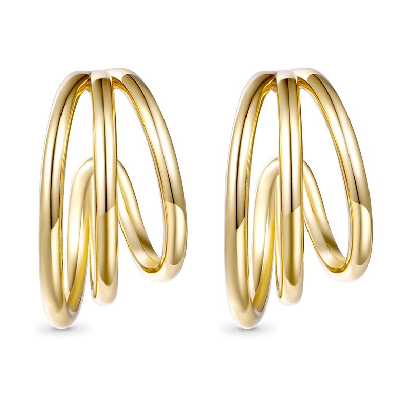 Gnoce Triple Echo Hoops Earrings