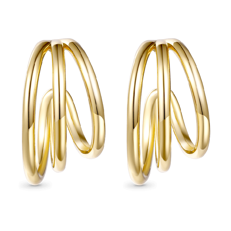 Gnoce Triple Echo Hoops Earrings