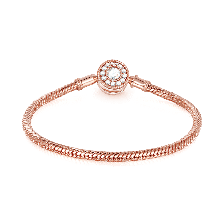 Rose Gold Plated Bracelets With Gnoce Logo S925 Silver
