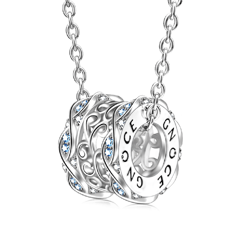 Gnoce Flower Vintage Infinity Pendant Necklaces