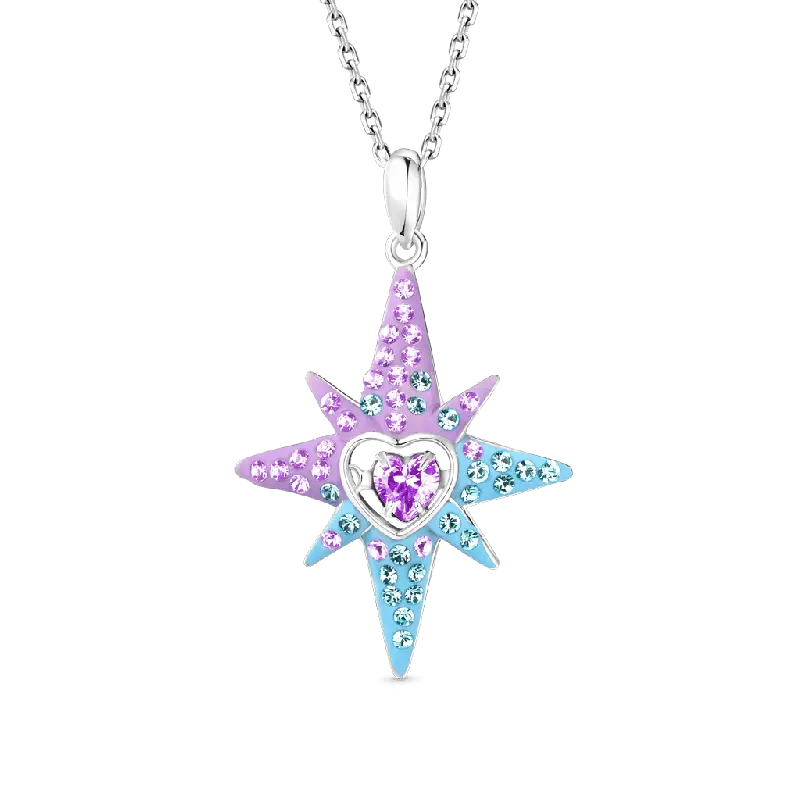 Gnoce Dancing Heart Eight-Pointed Star Necklaces