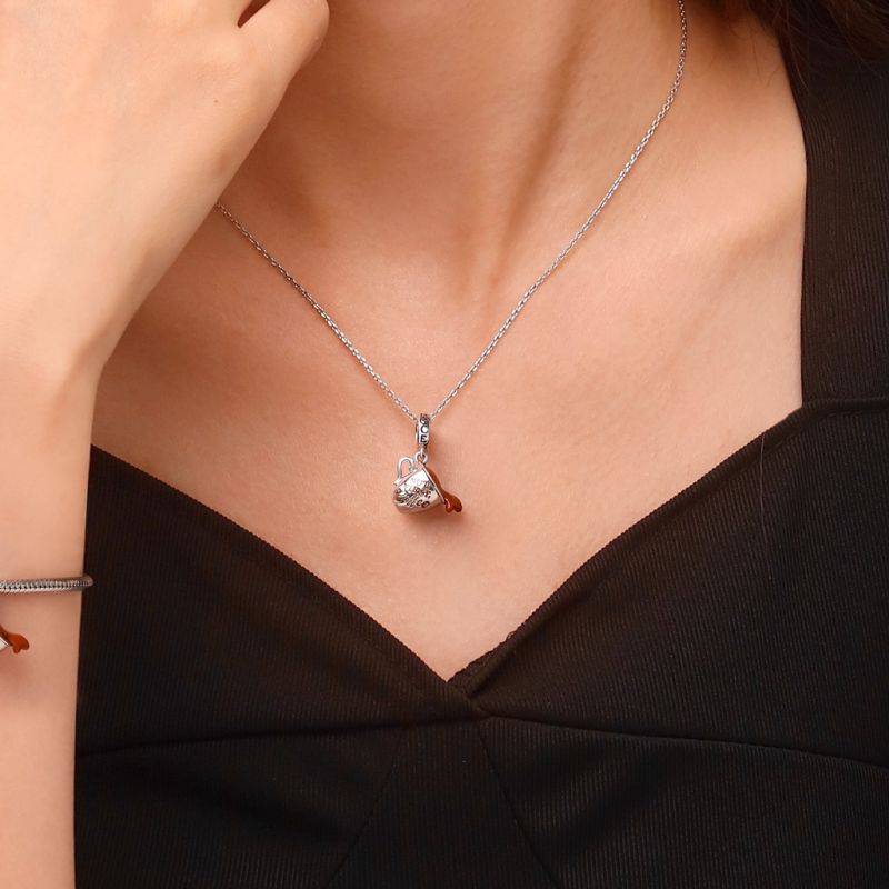 Gnoce BUT FIRST, Coffee Spilled Pendant Dangle Charm
