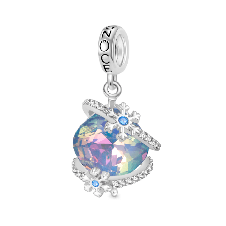Gnoce Snowflake Love Pendant Dangle Charm