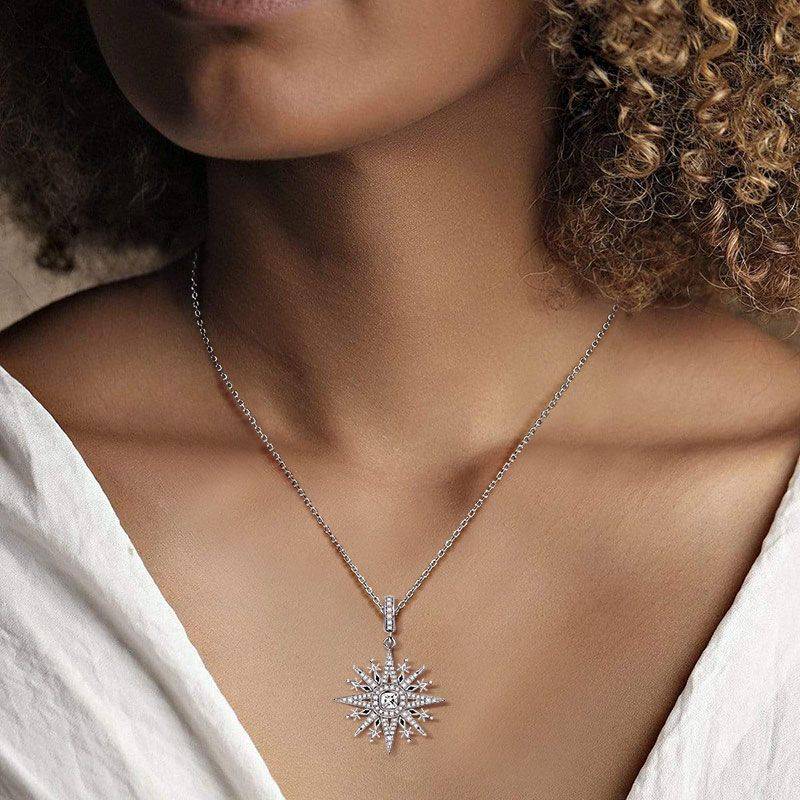 Gnoce Star Necklaces Sterling Silver Bead Chain