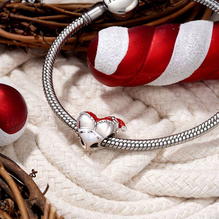 Gnoce Merry Christmas Funny Heart Charm