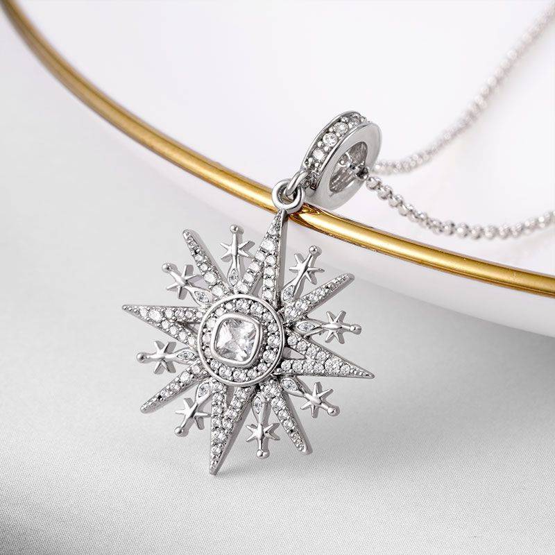 Gnoce Star Necklaces Sterling Silver Bead Chain