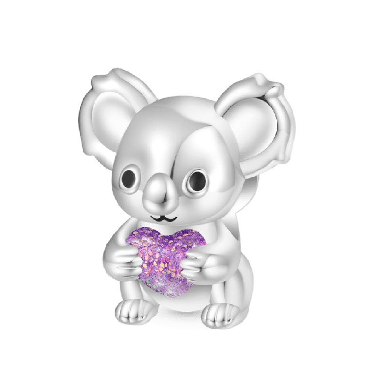 Gnoce Koala Embraces Heart Charm