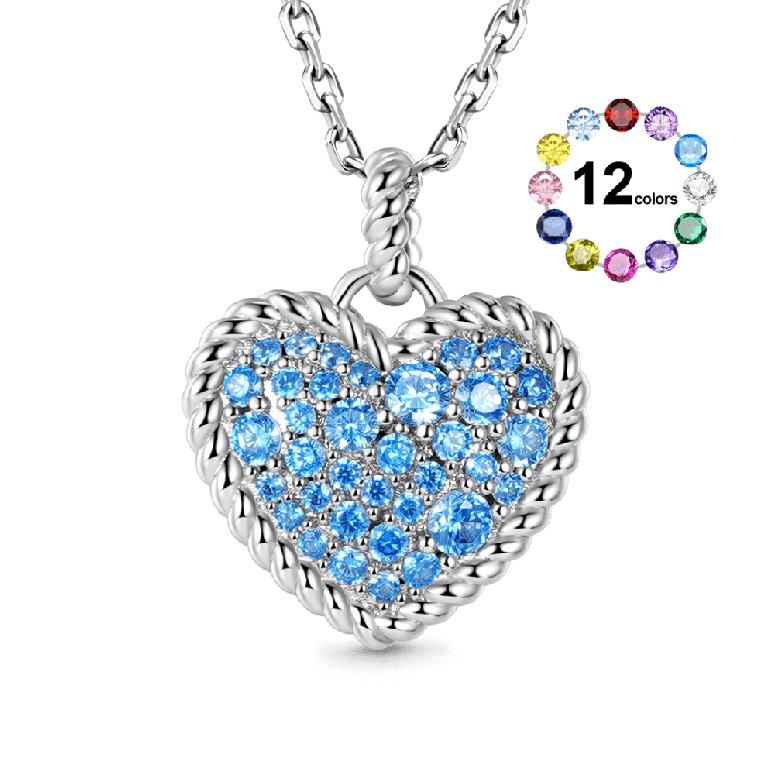 Gnoce Love Heart Twisted Rope Necklaces