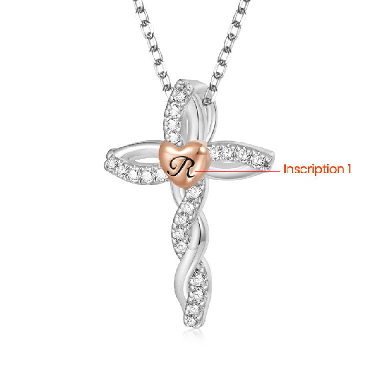 Gnoce Retro Diamonds Cross Necklaces