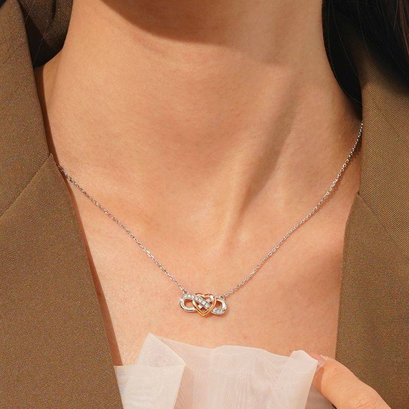 Gnoce Sparkling Infinite Love Engravable Necklaces