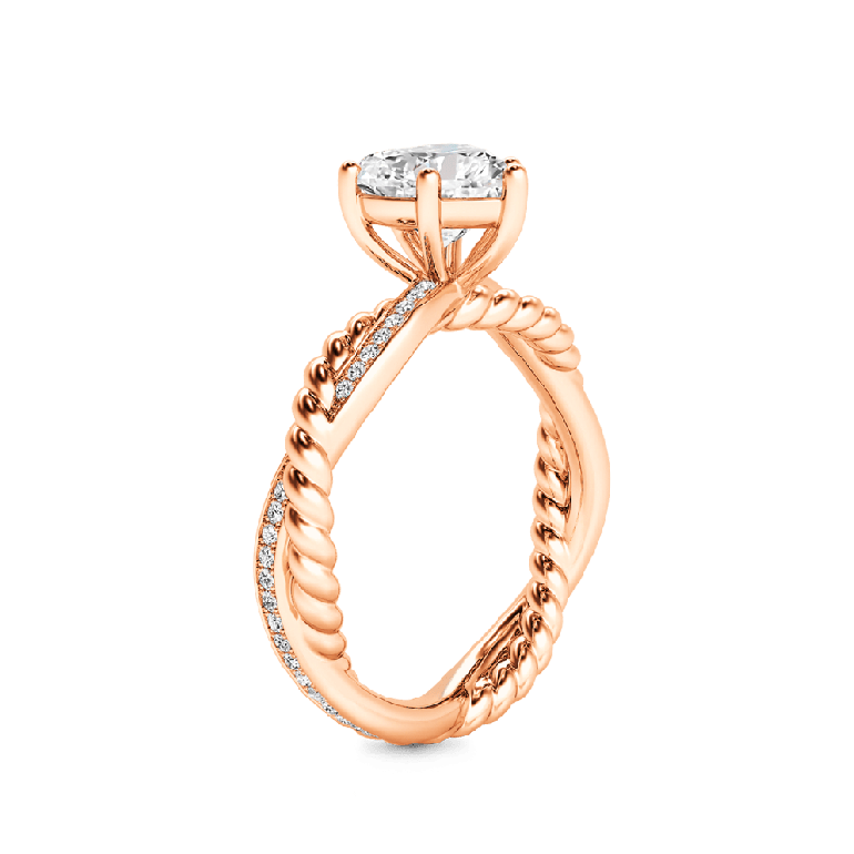 Gnoce Heart Twist Infinity Engagement Ring