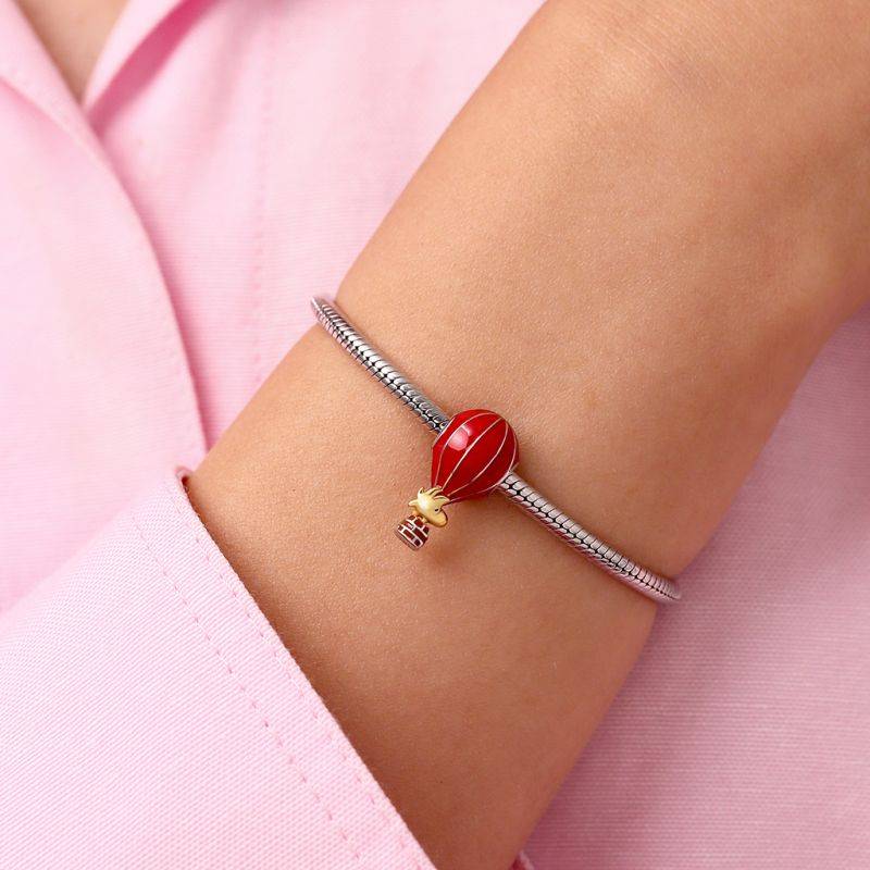 Gnoce Peanuts Woodstock Hot Air Balloon Ride Charm