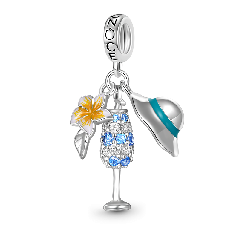 Gnoce Vacation Life Triple Pendant Dangle Charm