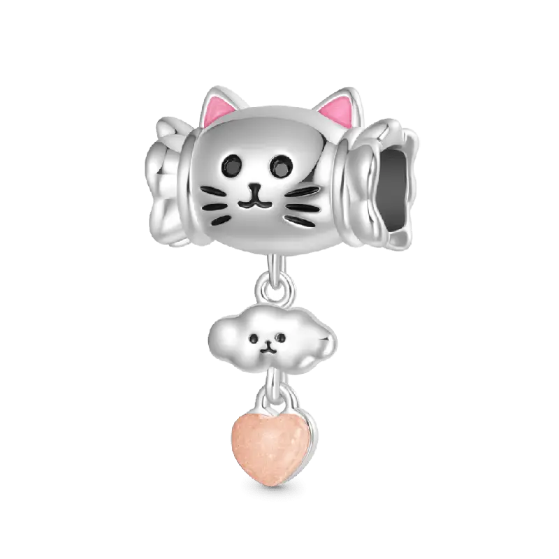 Gnoce Balloon Cat Heart Glow-in-the-Dark Charm