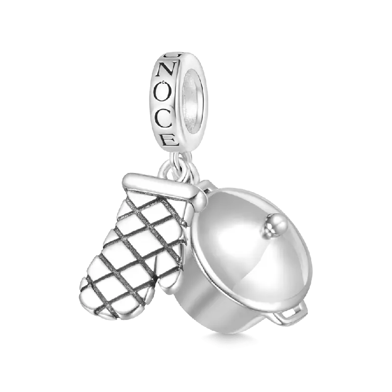 Gnoce Kitchenware Gloves & Pot Pendant Dangle Charm