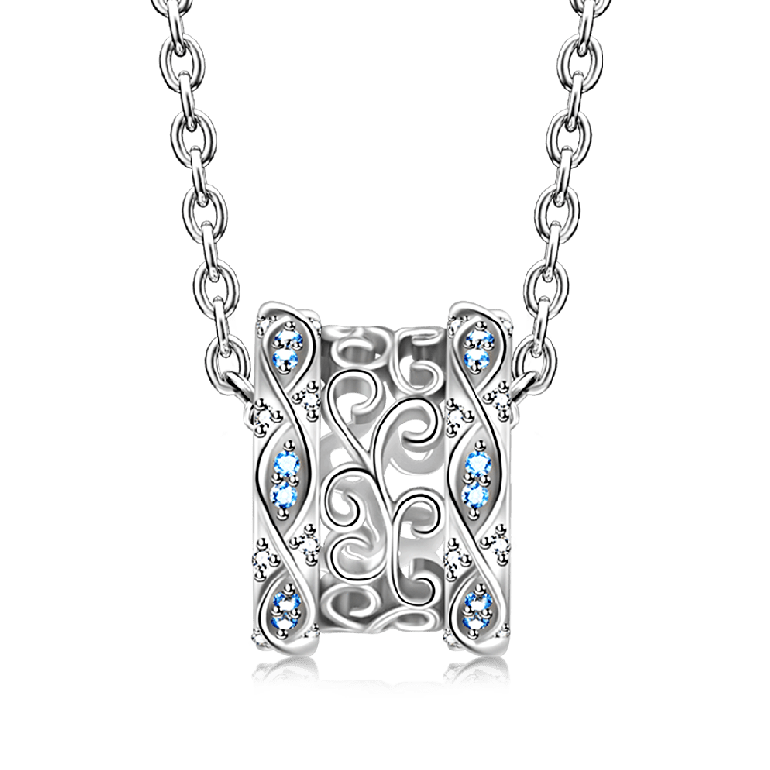 Gnoce Flower Vintage Infinity Pendant Necklaces