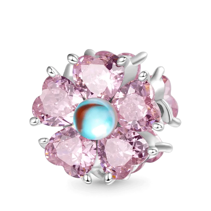 Gnoce Pink Blooming Flower Charm