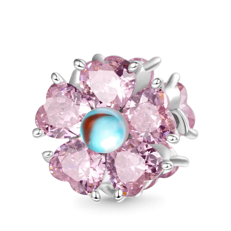 Gnoce Pink Blooming Flower Charm