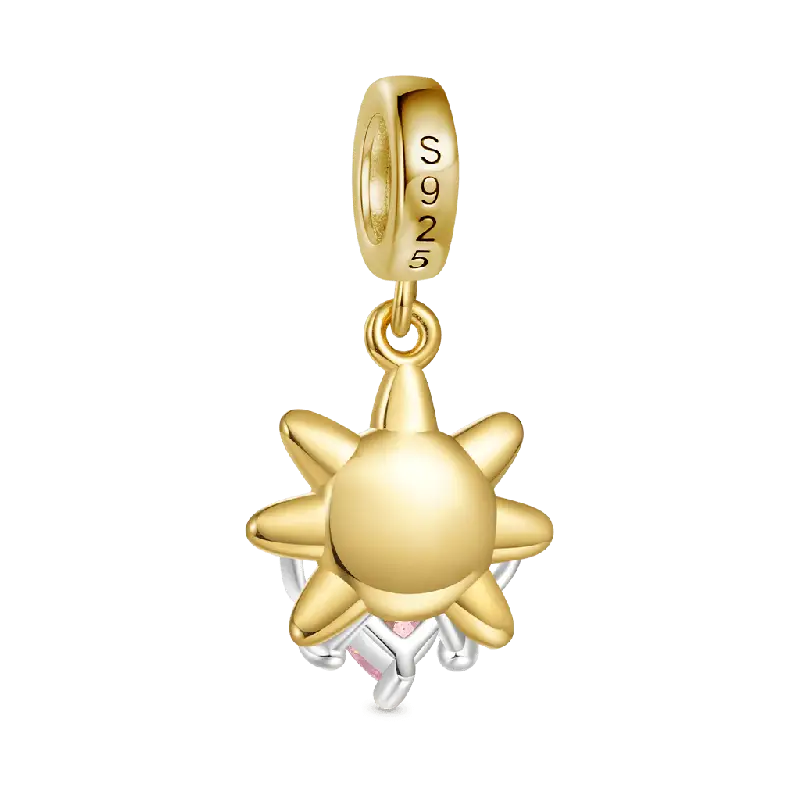 Gnoce Smiling Sun Embraces Love Pendant Dangle Charm