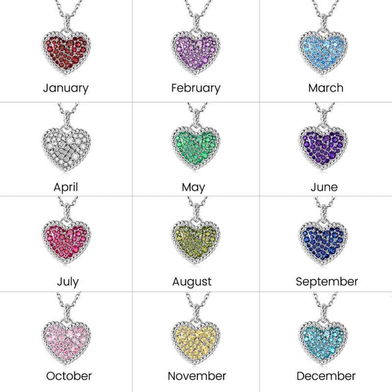 Gnoce Love Heart Twisted Rope Necklaces