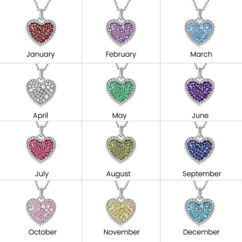 Gnoce Love Heart Twisted Rope Necklaces