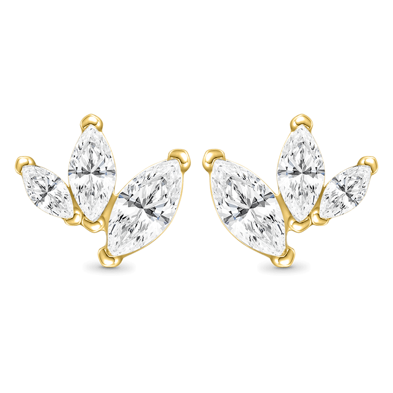 Gnoce Leaf-shaped Stud Earrings