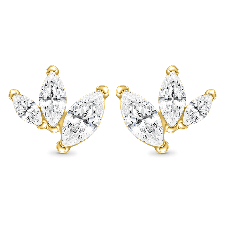 Gnoce Leaf-shaped Stud Earrings