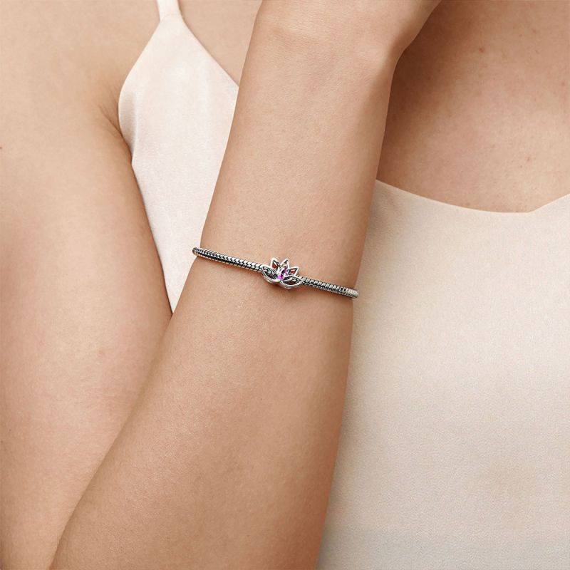 Gnoce Lotus Flower Birthstone Charm
