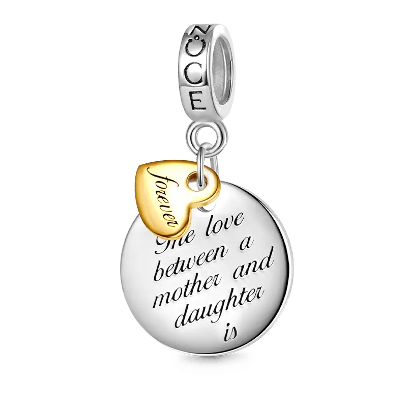 Gnoce Mother & Daughter Forever Love Pendant Dangle Charm