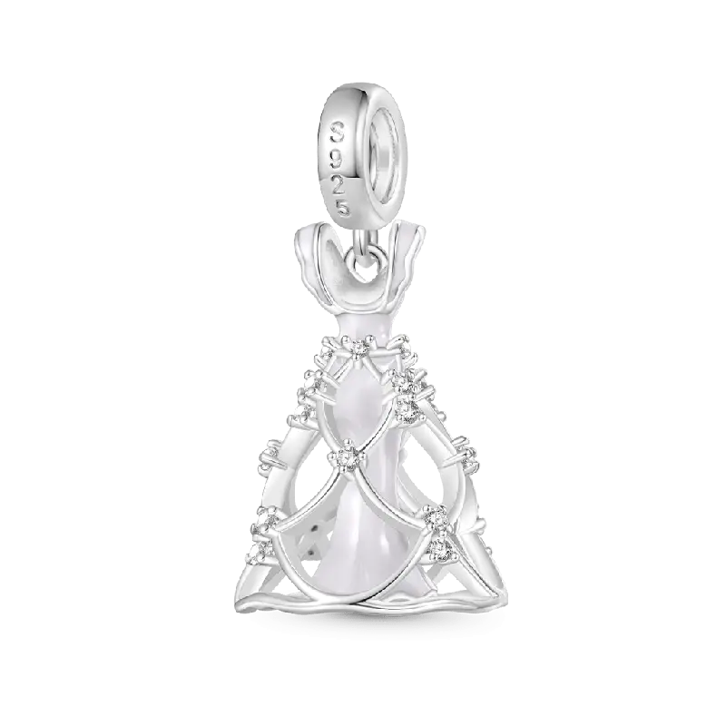Gnoce White Wedding Dress Charm